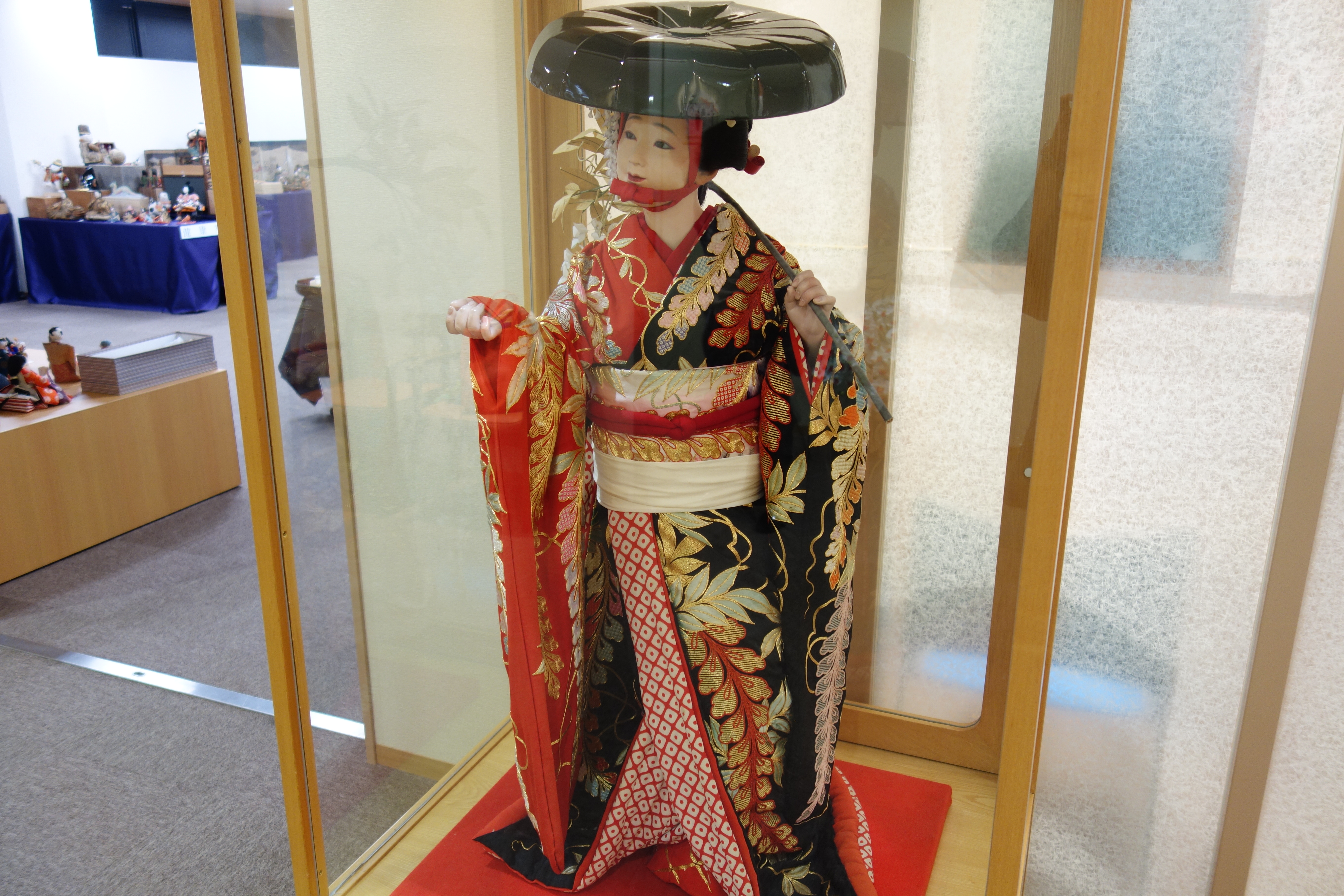 平田陽光 生人形 「藤娘」 素晴らしい作品です。 | 岡崎市｜味岡人形