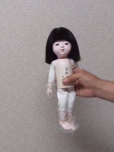 かわいい女の子のお人形が出来上がりました 市松人形 岡崎市 味岡人形 雛人形 五月人形 市松人形 制作工房