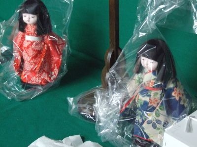 市松人形に古布の着物を着せています。 | 岡崎市｜味岡人形｜雛人形