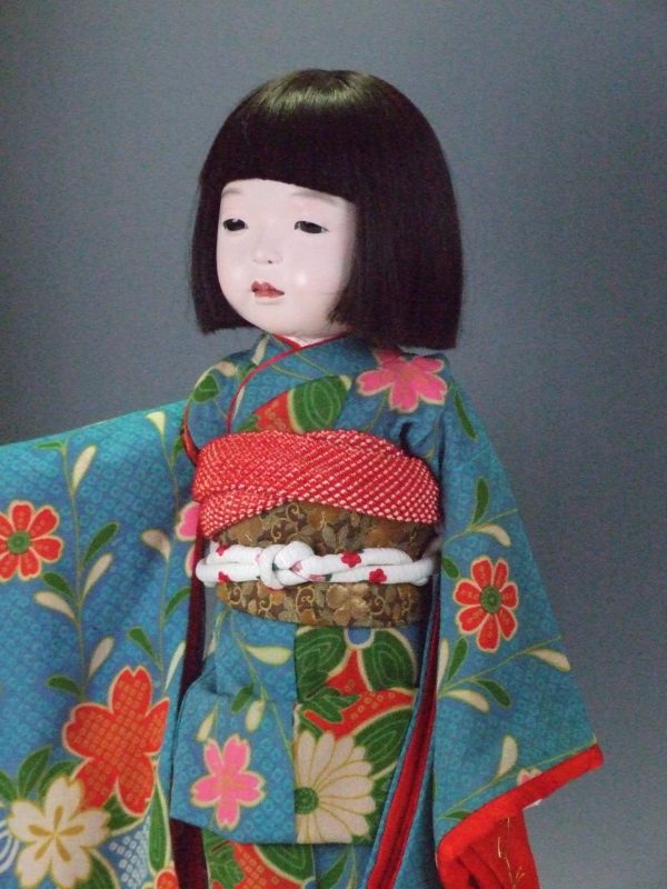 みみたんのお人形市松人形　昭和初期　15号　正絹着物