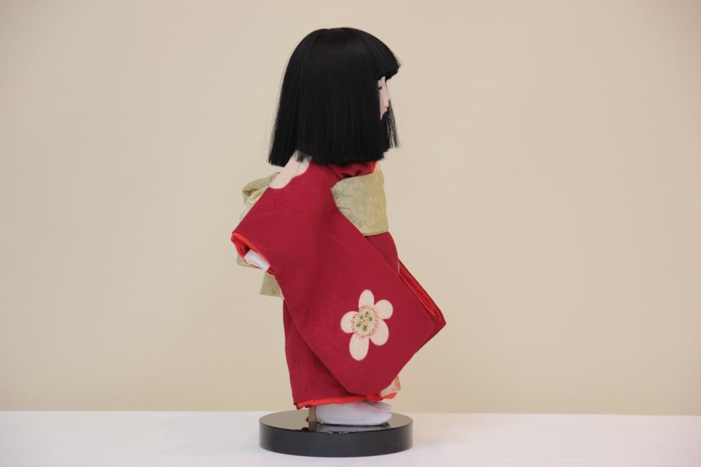 8 号 桐塑 市松人形 味岡映水作 古布衣装 絹毛 （８） | 味岡人形